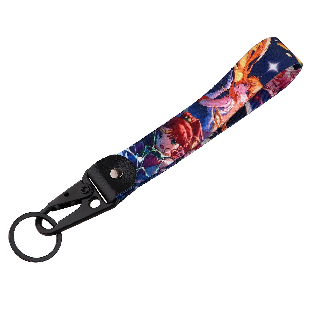 Kawaii Anime Keychain Straps Rope Cute Lanyard Bracelet for Keys Wrist Strap Short Lanyard Pendant Key Chain