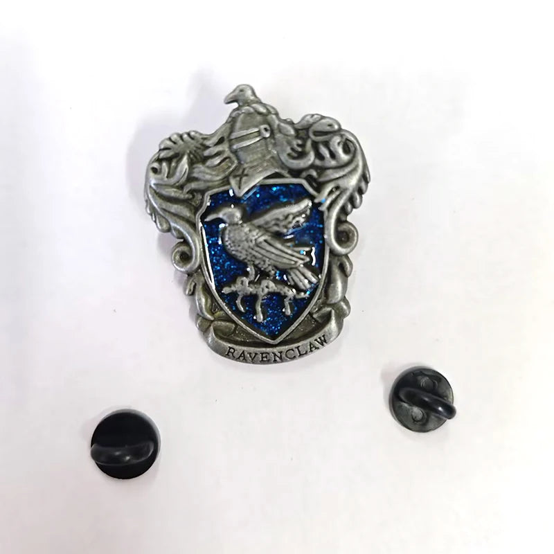Potter Metal Badge Brooches Hogwarts Slytherin Gryffindor Harry Magic School Lapel Pin Bag Accessories Christmas Souvenir Gifts