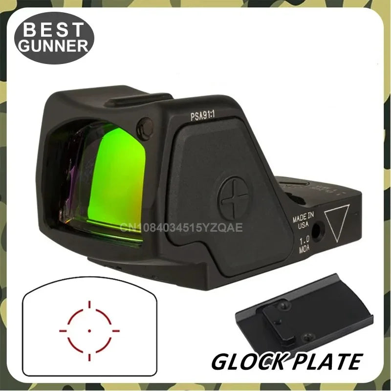 Tactical R-R HD Reflex Red Dot Sight For GLOCK Pistol Handgun Full Multi Coated Lenses Fit Rifle Airsoft Picatinny Rail Mount