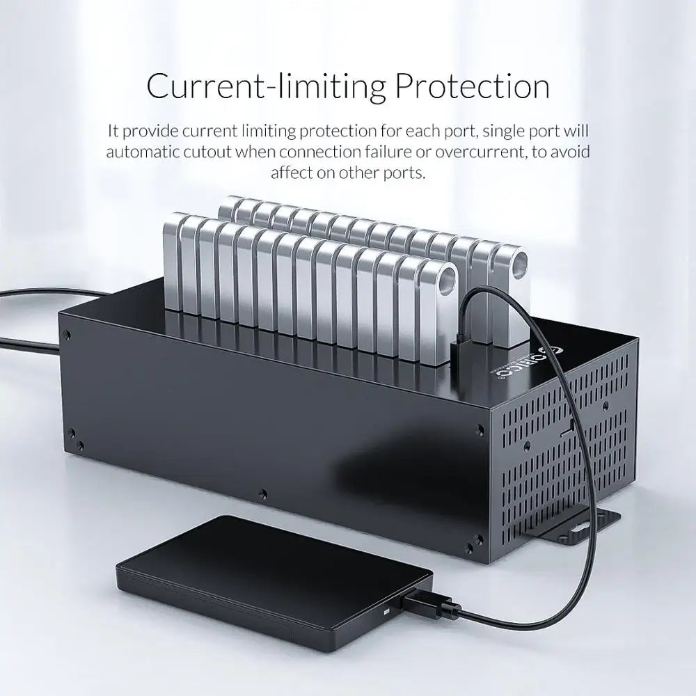ORICO Usb Hub 30 20 ports Industrial Grade Splitter with 150 300W Detached Power U Disk Copy Test Docking Station Pc Accessories