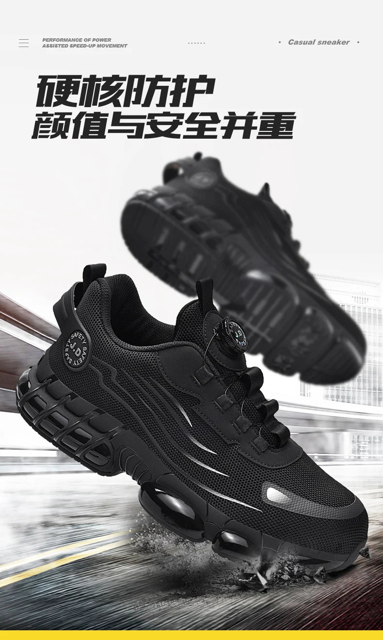 Men's Military Tactical Boots Army Boots Men Side Zipper Military Boots Men Anti-Slip Ankle Boots Work Safety Shoes Hiking Shoe