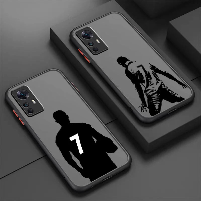 Football Stars No.7 Cool Art Frosted Translucent For Xiaomi Mi 13 12 12T 11T 11 11i 10T 10 9T Pro Lite Ultra 5G TPU Phone Case