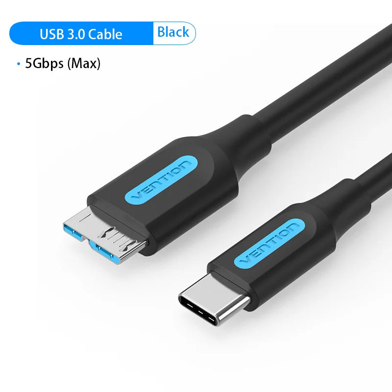 Vention USB 3.0 Type C to Micro B  Cable Connector For SSD HDD  External Hard Drive Disk Smartphone MacBook PC Micro B Cable