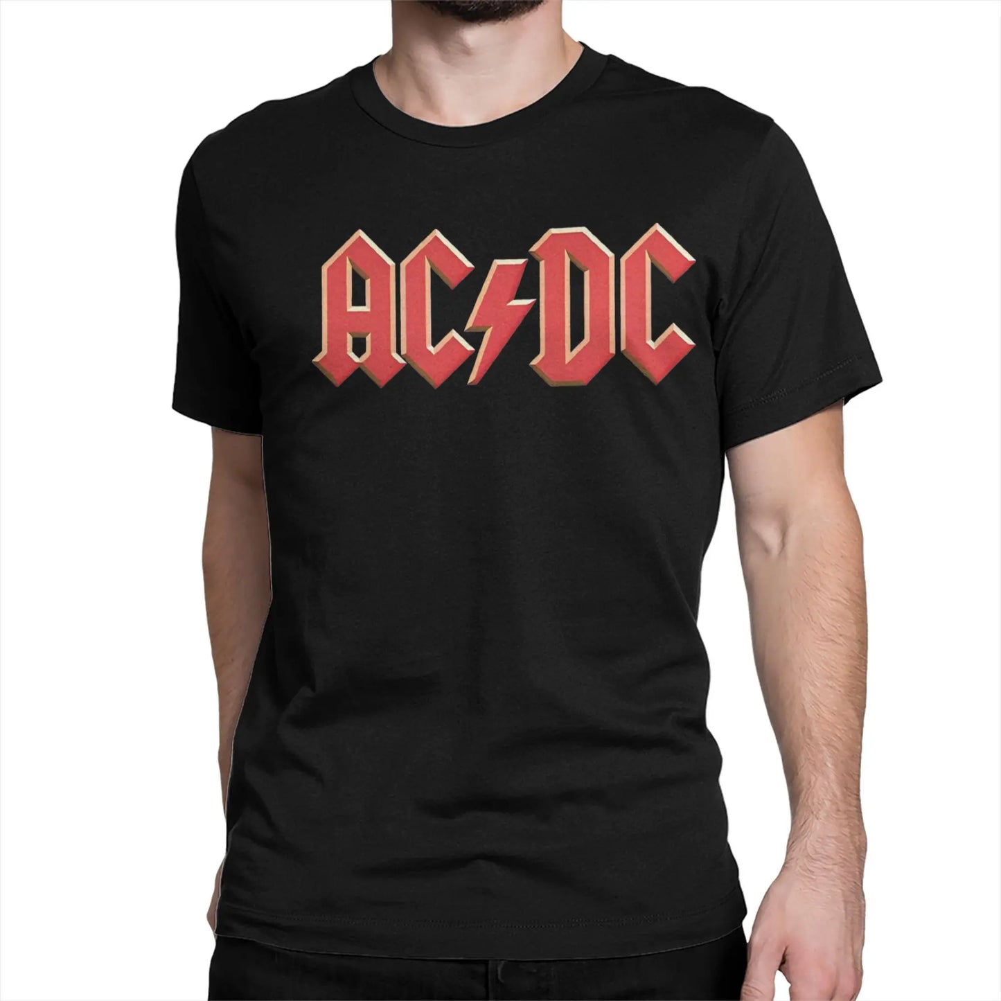 Classical AC Rock Band DC Logo T-Shirt for Men Women Round Collar Cotton T Shirt Short Sleeve Tees Party Clothing