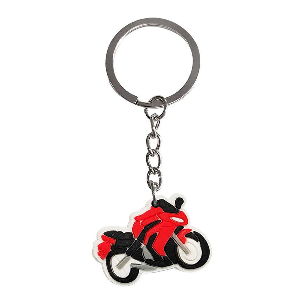 1-9pcs Mini motorcycle pendant, PVC material car keychain, motorcycle pendant, keychain, personalized gift