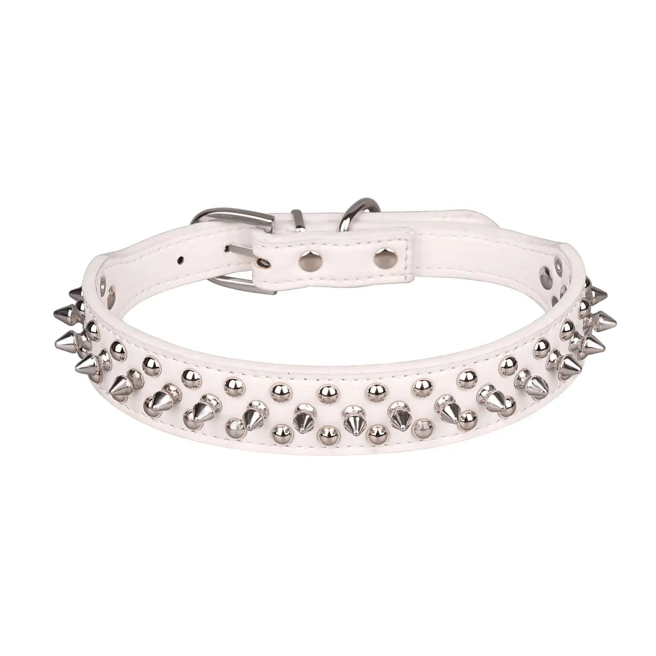 CP037--pet dog adjustable rivet collar,  anti-bite neck protect collar used of durable PU leather and rust resistant metal rivet