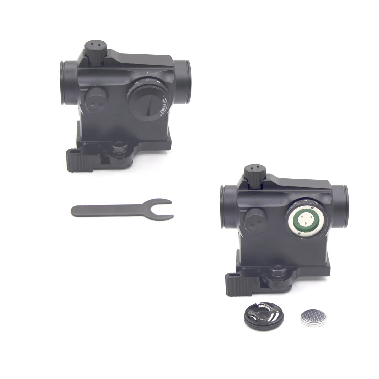 Tactical 1x20mm Reflex Red Dot Sight Riflescope with Free Mount Rails Optic - Blackout Rear Sight for Shield Handguns