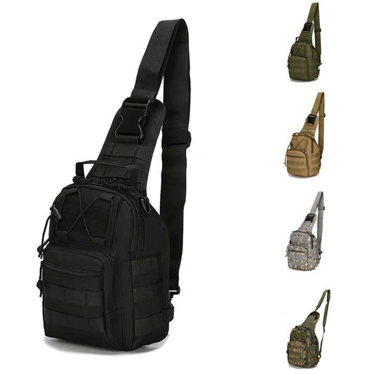Tactical Sling Bag Outdoor Shoulder Bag with Molle Design and Waterproof Tactical Backpack for Men Caping Hiking Hunting Bags