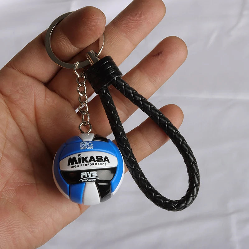 1pcs PVC  Volleyball Keychain Ornaments Business Volleyball Men Women Gifts Beach Ball Sport Key Chain  jewelry gift