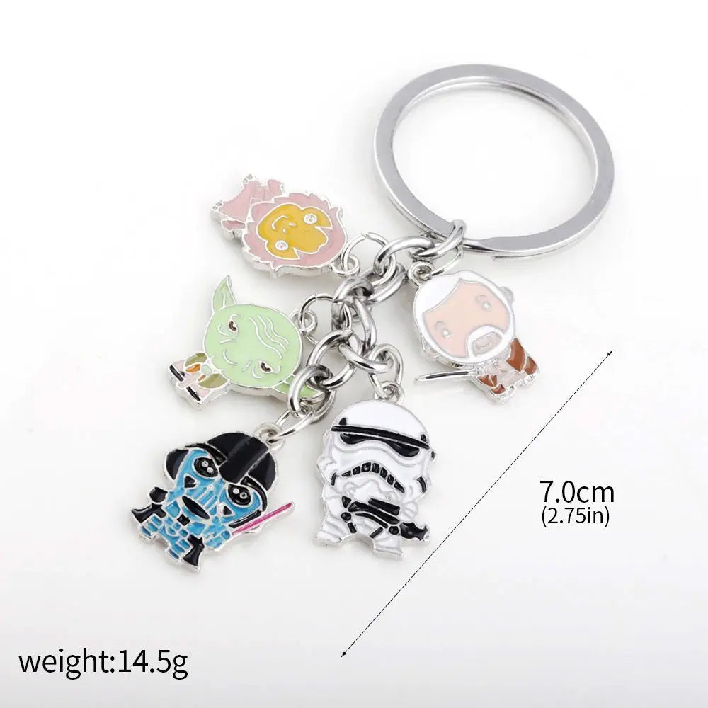 Star Wars Keychain Cartoon Millennium Falcon Spaceship Keyring Pendant Metal Bottle Opener Accessories Fans Gifts Toy