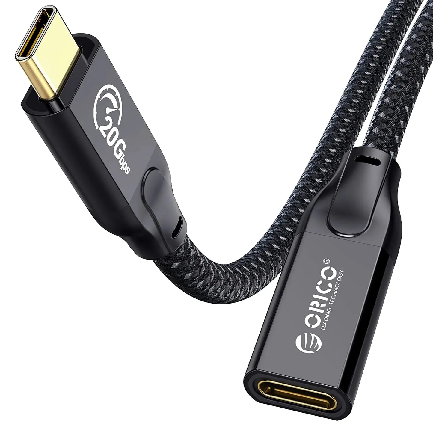 ORICO 5m 20Gbps USB C Cable PD100W Fast Charger Cord USB3.2 Gen 2 HD 4K@60Hz Video Braided with E-mark for Laptop MacBook