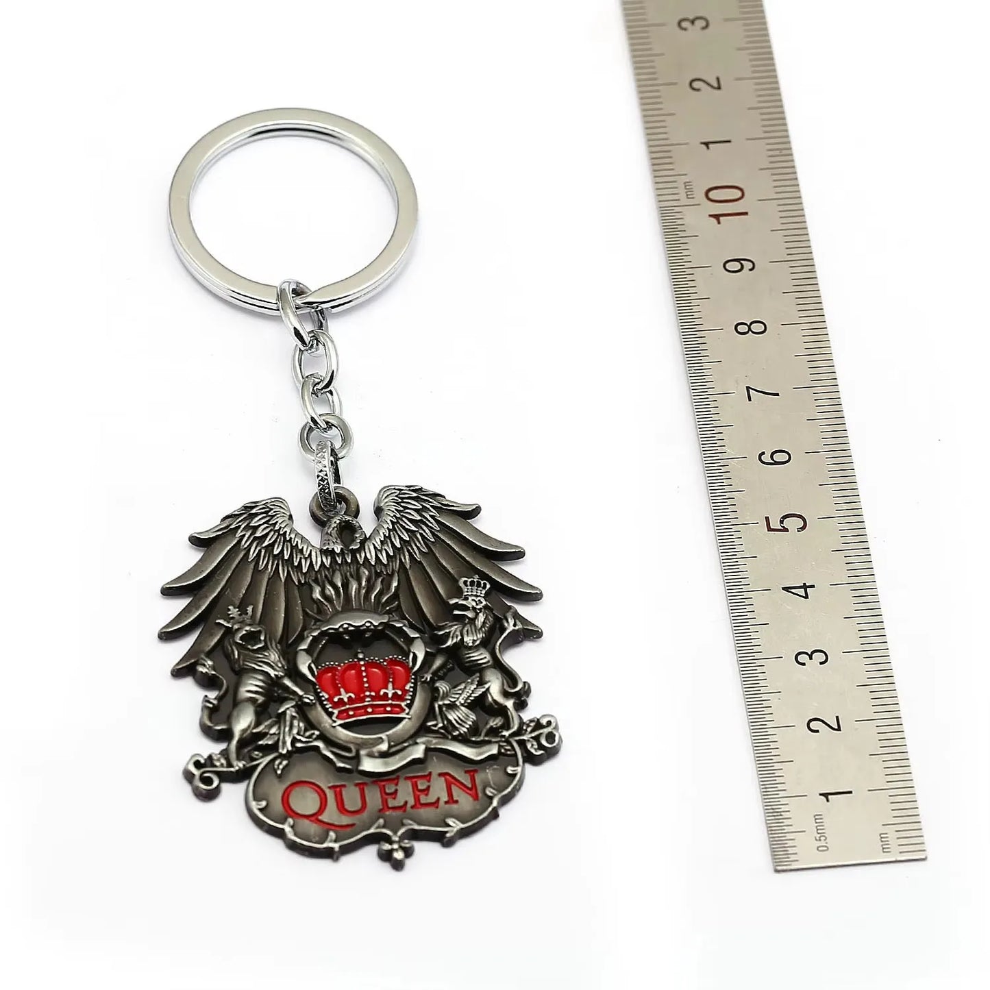 Punk Queen Rock Band Keychain Music Band Musician Queen Band Freddie Mercury Logo Keyring Women Men Key Chains Holder Gifts