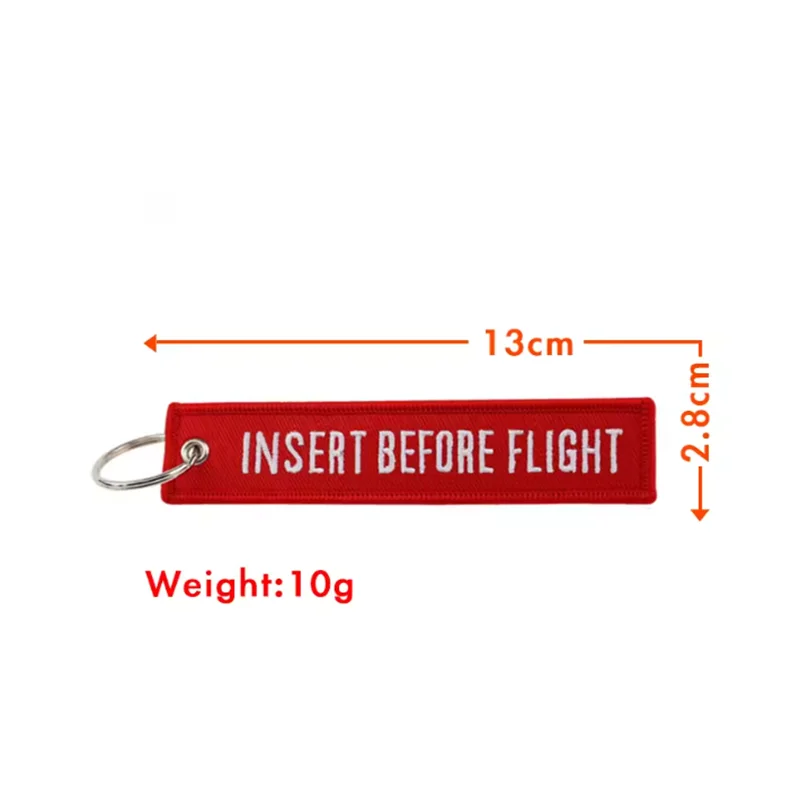 Keychain Pilot Key Chain for Motorcycles and Cars Backpack Key Tag New Embroidery Fashion Key Fobs