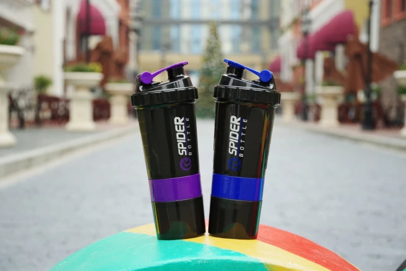 3 Layers Shaker Protein Bottle Powder Shake Cup Large Capacity Water Bottle Plastic Mixing Cup Body-Building Exercise Bottle