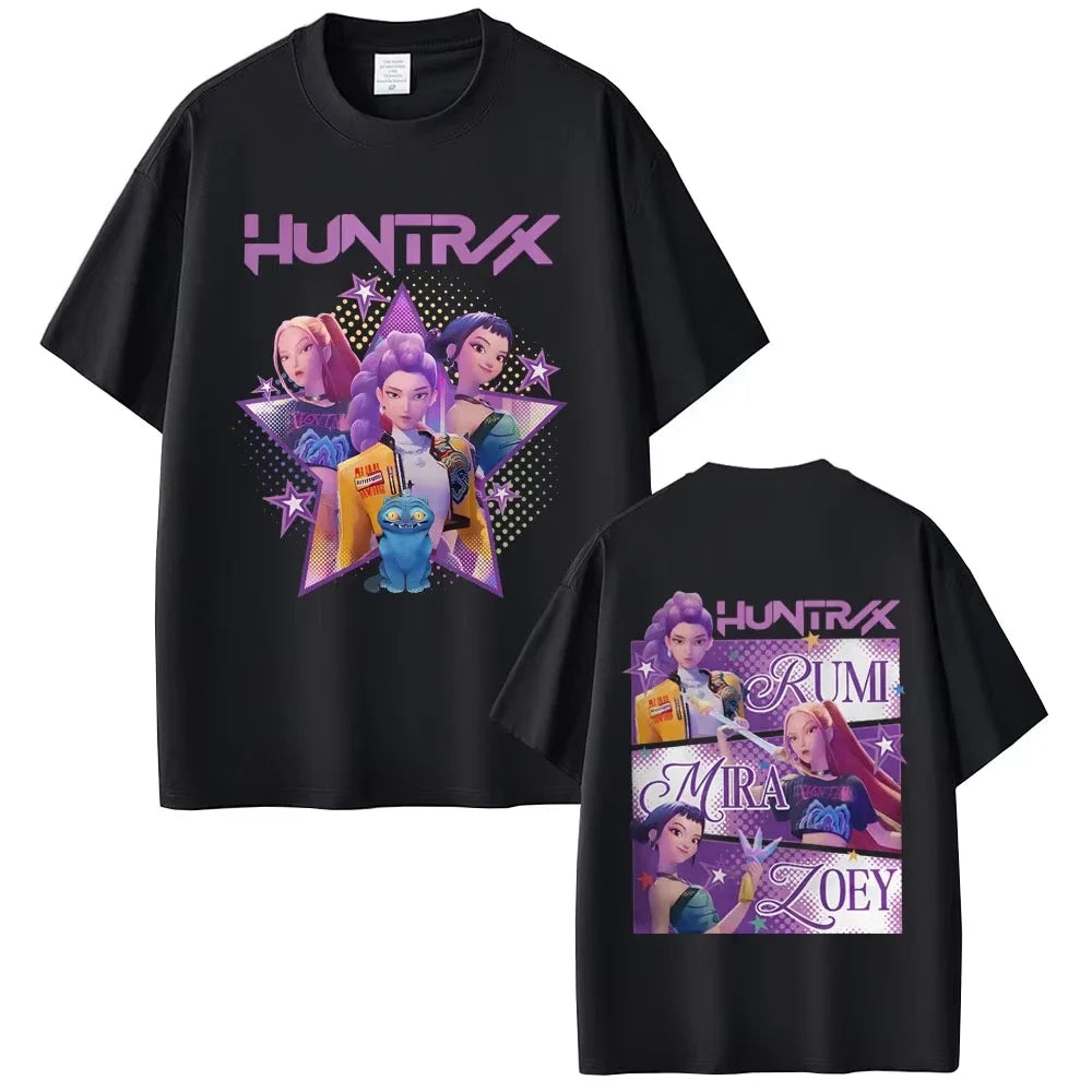 Movie KPop Demon Hunters T-shirt Rumi Mira Zoey T Shirts Saja Boys Tshirt Derpy Tiger T-shirts Men Women Fashion Casual T Shirt