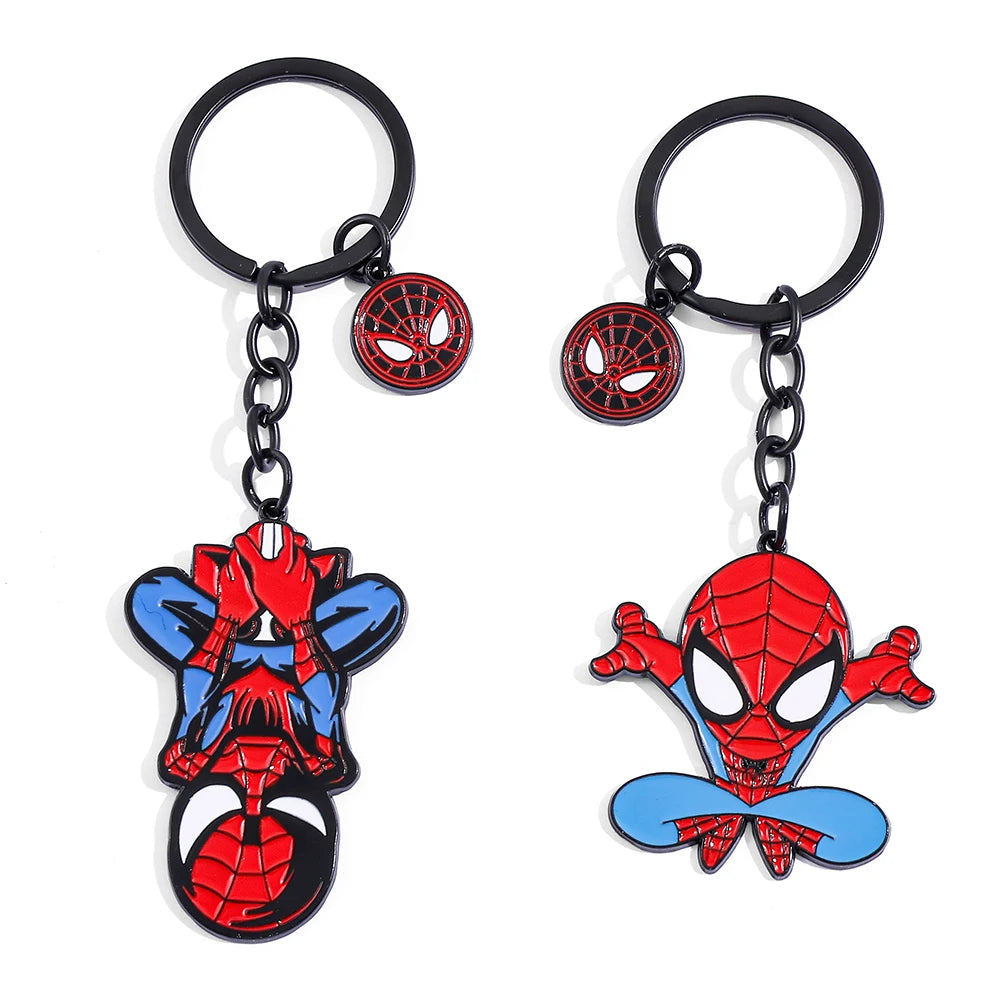 Marvel Spider-Man Keychain for Kids - Cute Cartoon Key Ring Pendant, Creative Superhero Gift for Boys Girls