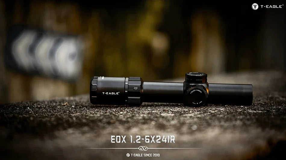 T-EAGLE EOX 1.2-6X24 IR Tactical Riflescope Hunting Spotting Rifle Scope Optical Collimator Air Gun Airsoft PCP Sight