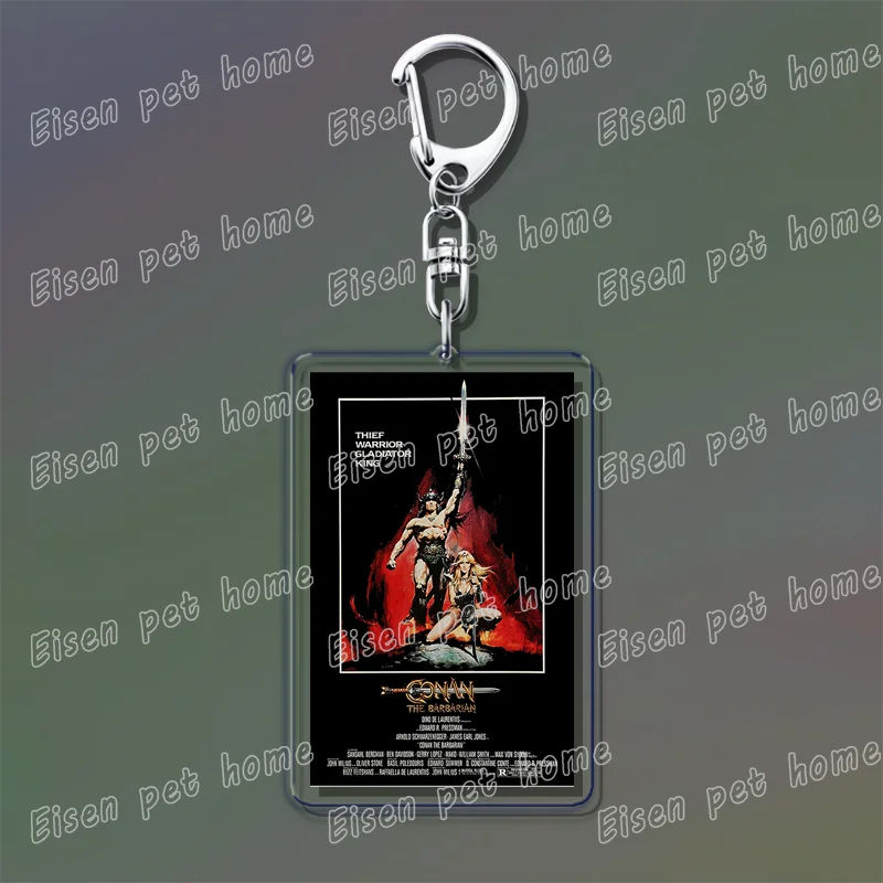 Popular Classic Movies Keychains for Accessories Bag Jaws Fight Club Avatar Films Pendant Key Chains Keyrings Jewelry Fans Gifts