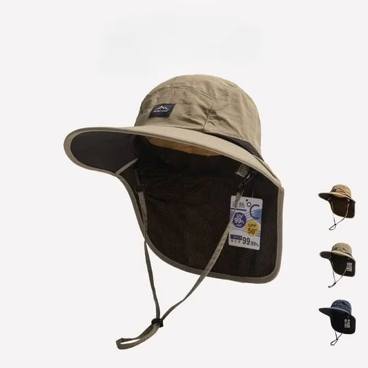 Hot sale! Unisex autumn fisherman's hat Waterproof & Quick-drying W/neck-protecting anti-UV for Fishing Hiking Camping Outdoor