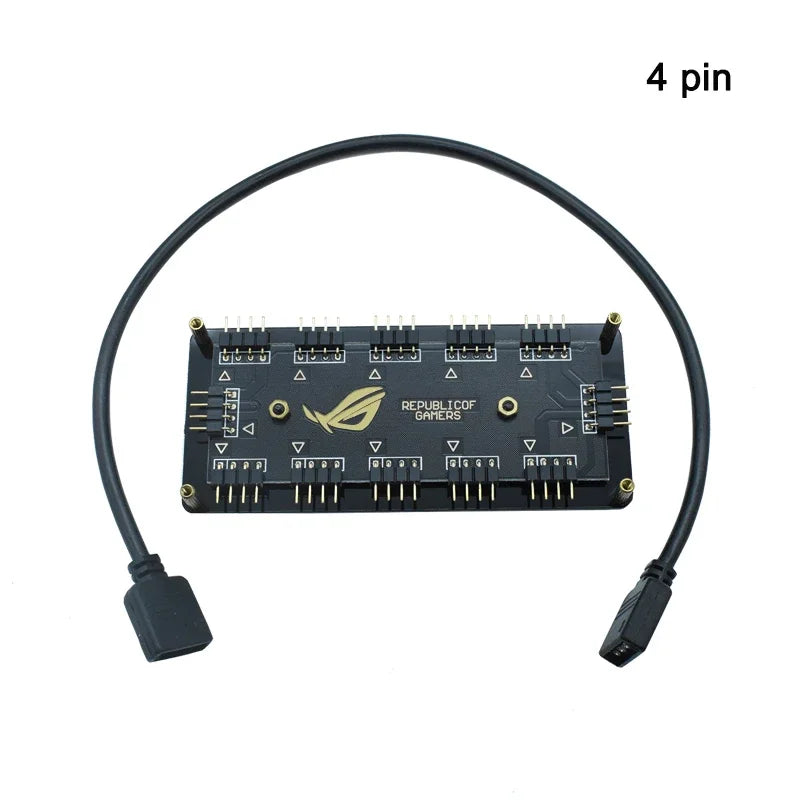 5V 12V 3 4 Pins RGB Connector 4pin 3pin RGB Wire Splitter Extension Cable for Computer Fan Motherboard AURA RGB LED Tape Light
