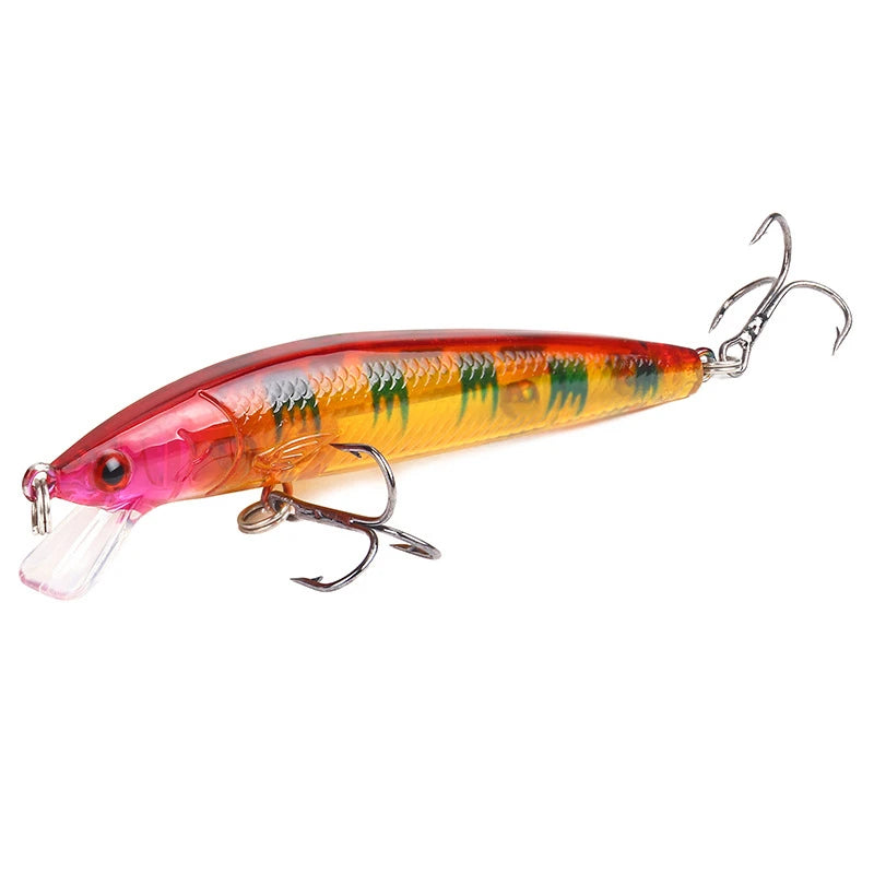 1Pc Minnow Fishing Lure Floating Hard Bait 10cm 9g Artificial Bait Sound Bead Wobbler Crankbait Carp Perch Pesca Fishing Tackle