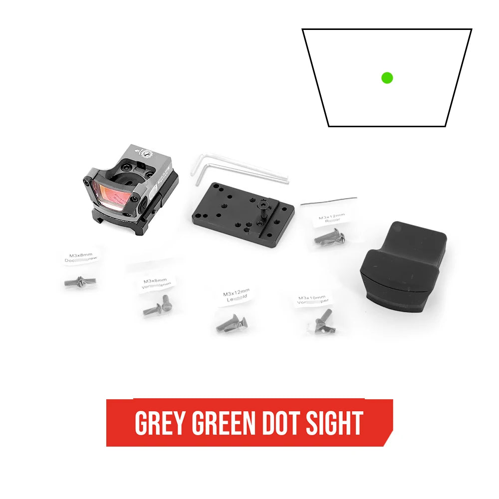M1 Open 3MOA Green Or Red Dots Sight With Full Original Marking Tactical Airsoft Optics With 20mm Rail And universal mount