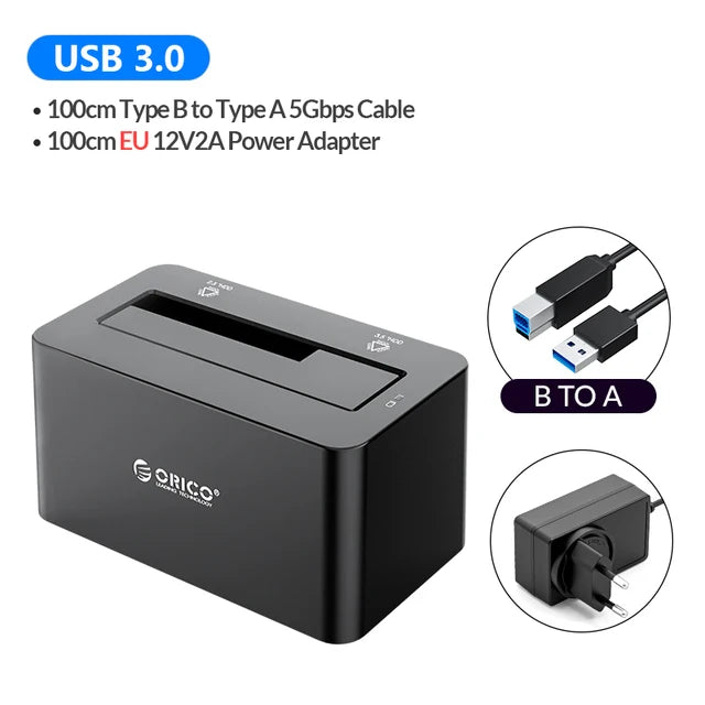 ORICO 2/4 Bay Hard Drive Docking Station with Offline Clone SATA to USB 3.0 HDD Docking Station for 2.5/3.5 inch HDD/SSD