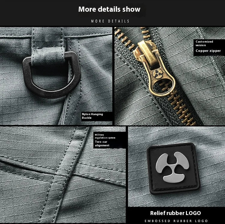 Tactical pants Men's slim-fit army fan training pants Waterproof spring and fall outdoor overalls assault pants