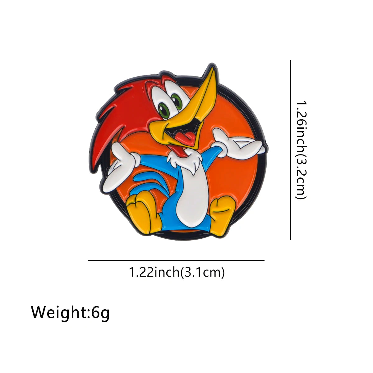 Woodpecker Cartoon Movie Pin Lapel Pins for Backpacks Enamel Pin Jewelry Accessories Brooches Badges for Briefcase Gift