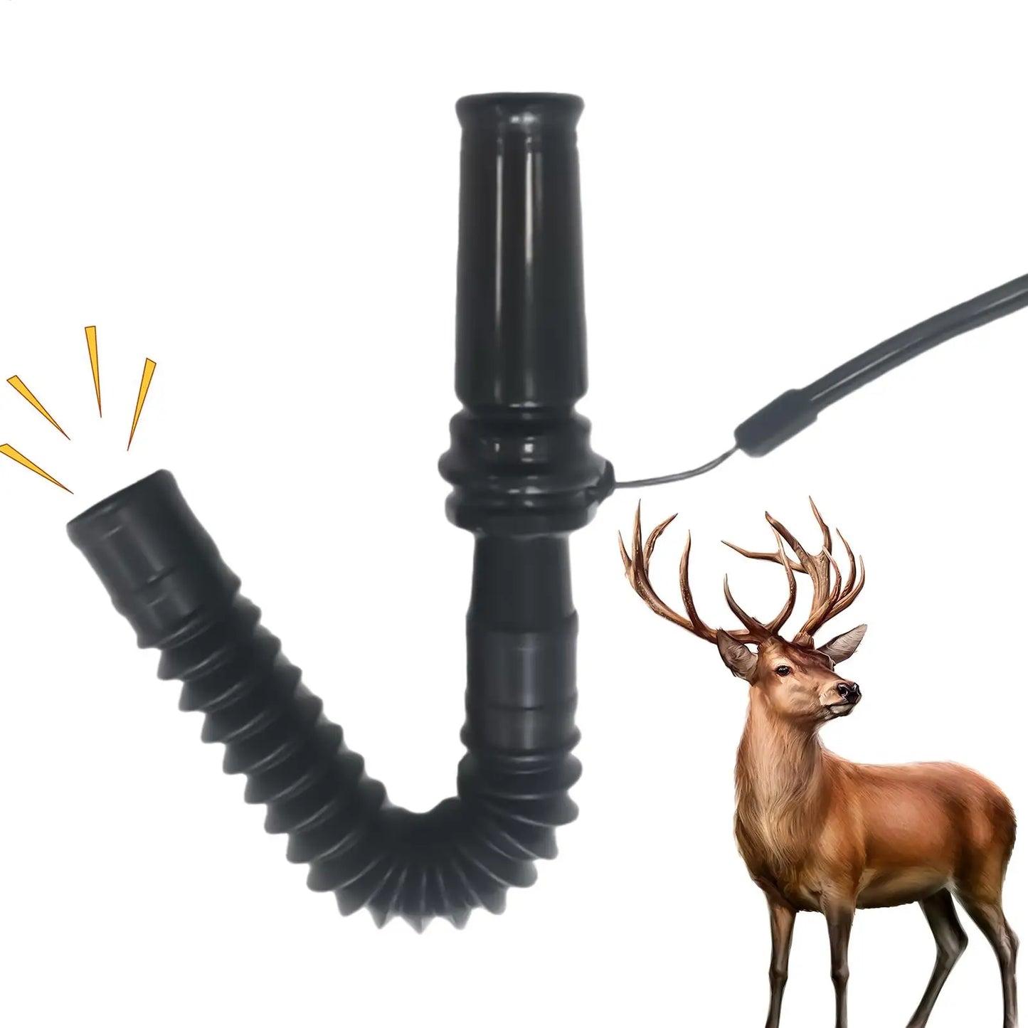 Hunting Deer Call Outdoor Hunting Doe Fawn Call with Lanyard Realistic Vocalizations Hunters Lures for Open Field Stalking