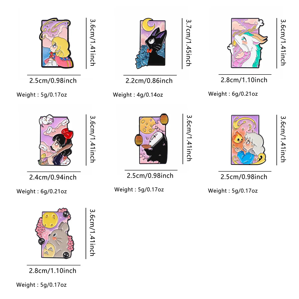 Japanese Anime Movie Enamel Pins Cartoon Girls Cats Brooch Lapel Pin Badge on Backpack Clothing Accessories Fashion Jewelry Gift