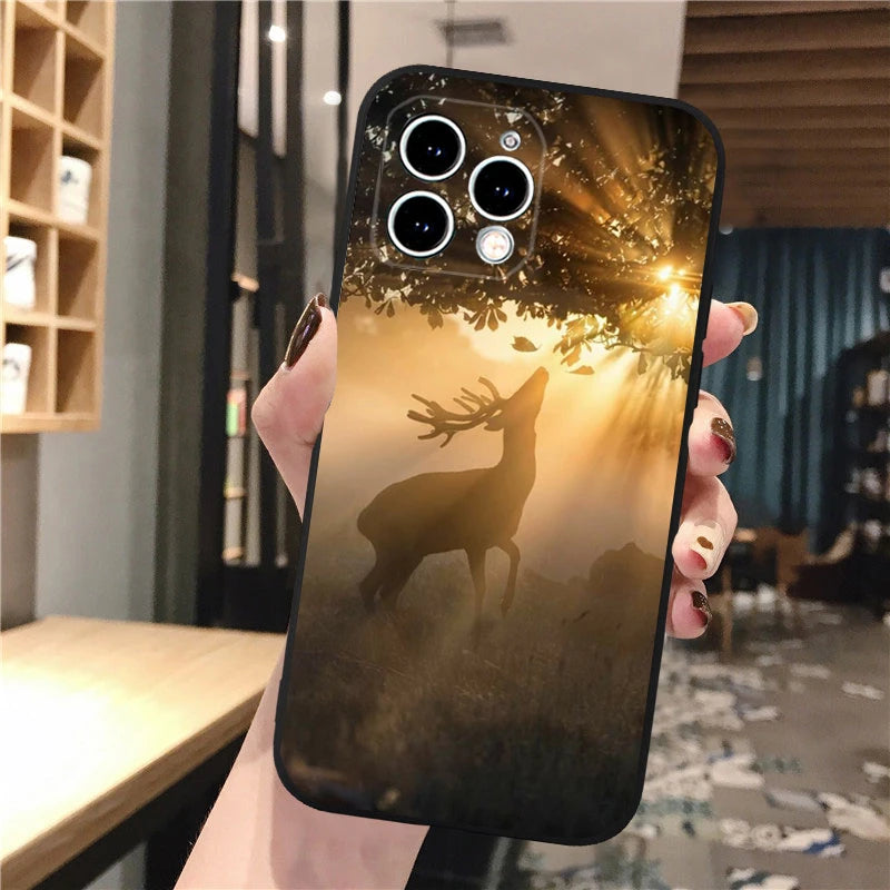 Hunting Deer Phone Case For iphone 17 Pro Max Air 16 15 14 13 Pro Max 15 16 Pro 15Plus