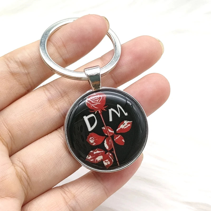 Popular Classic Rock Band Alloy Keychain Fashion Music Singer Song Pendant Key Chain Jewelry Wholesale