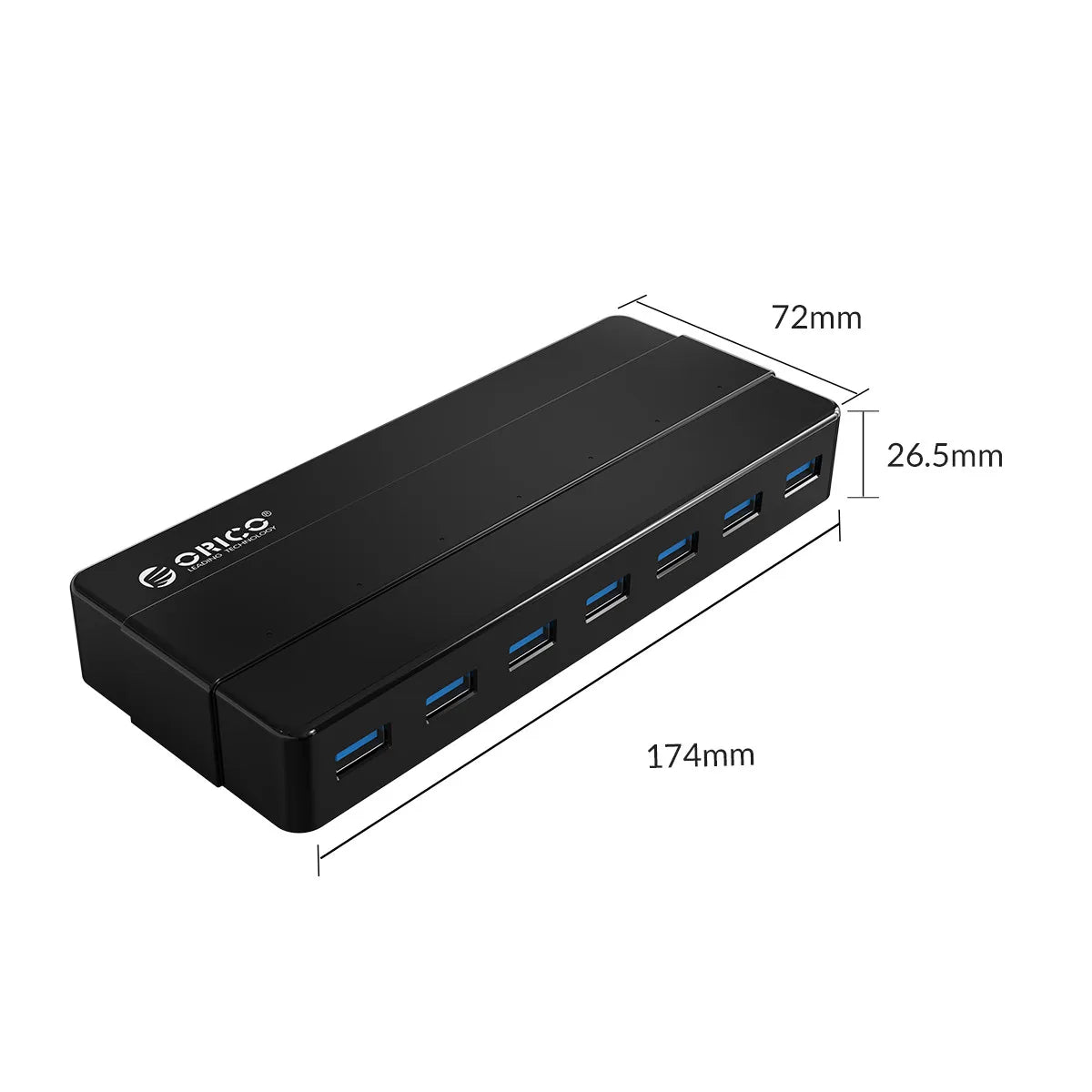 ORICO 4 7 Ports USB 3.0 High Speed Hub with 12V Power Adapter USB Splitter OTG Adapter for Desktop Laptop Computer Accessories