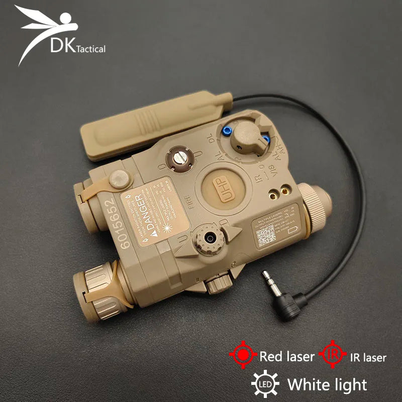 Tactical PEQ15 IR Laser Indicator Red Green Dot/White LED Weapon Laser Fit 20MM Rail Airsoft Outdoor Hunting Aiming Laser