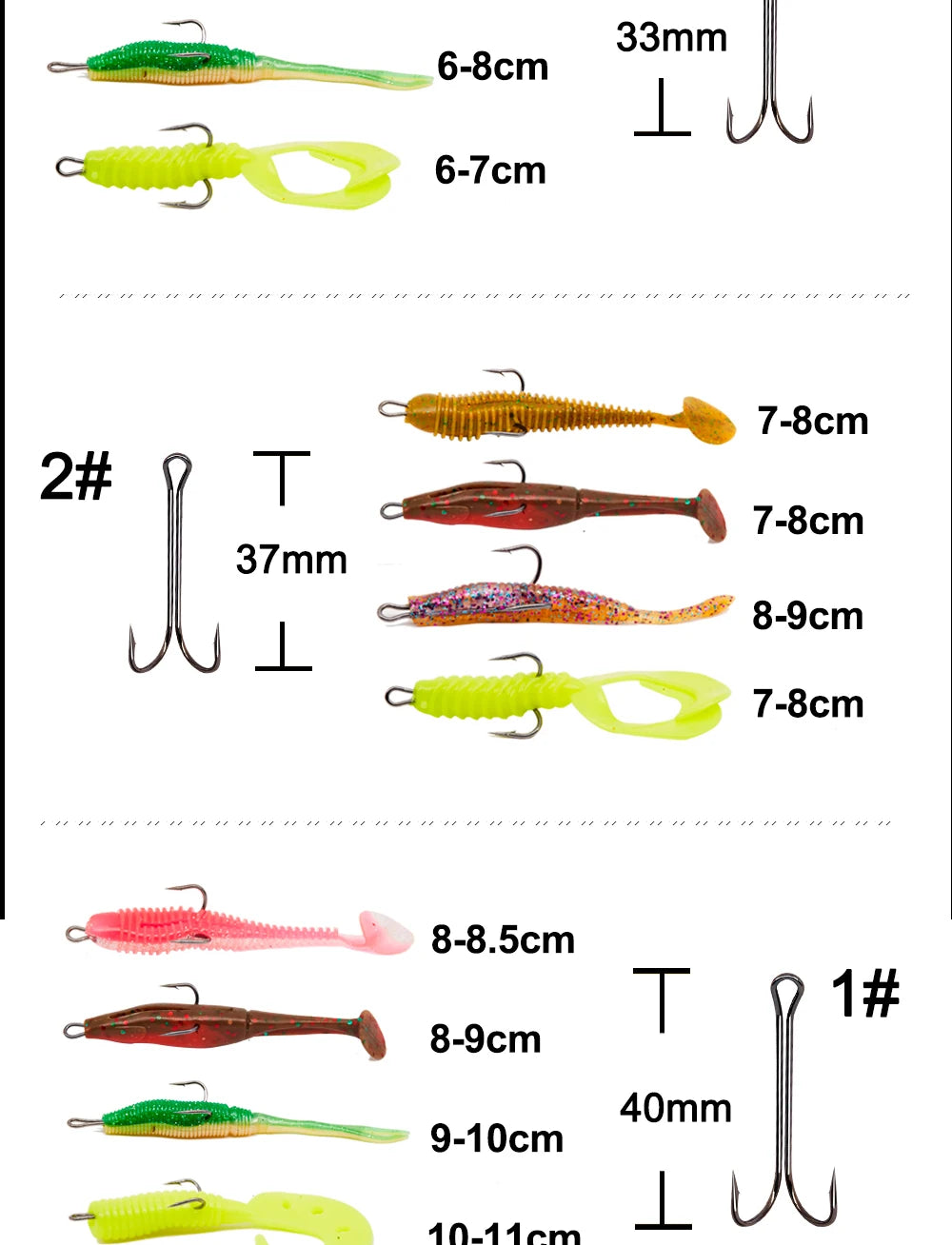HuntHouse Double Fishing Hook Soft Lure Stainless Steel Weedless Super Sharp 1# 2# 4# 6# 1/0 2/0 3/0 Saltwater Fish Tackle