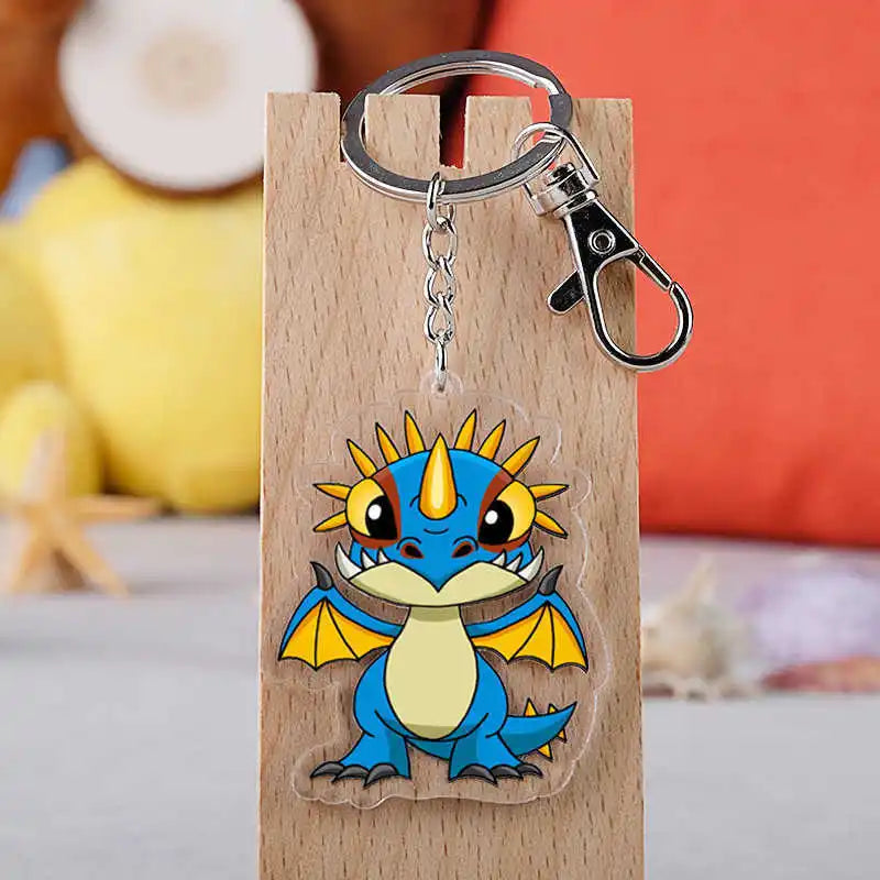 Creative keychain dragon Cute Cartoon Couple DIY Buckle Pendant with Male and Female Ring Ins Personalized