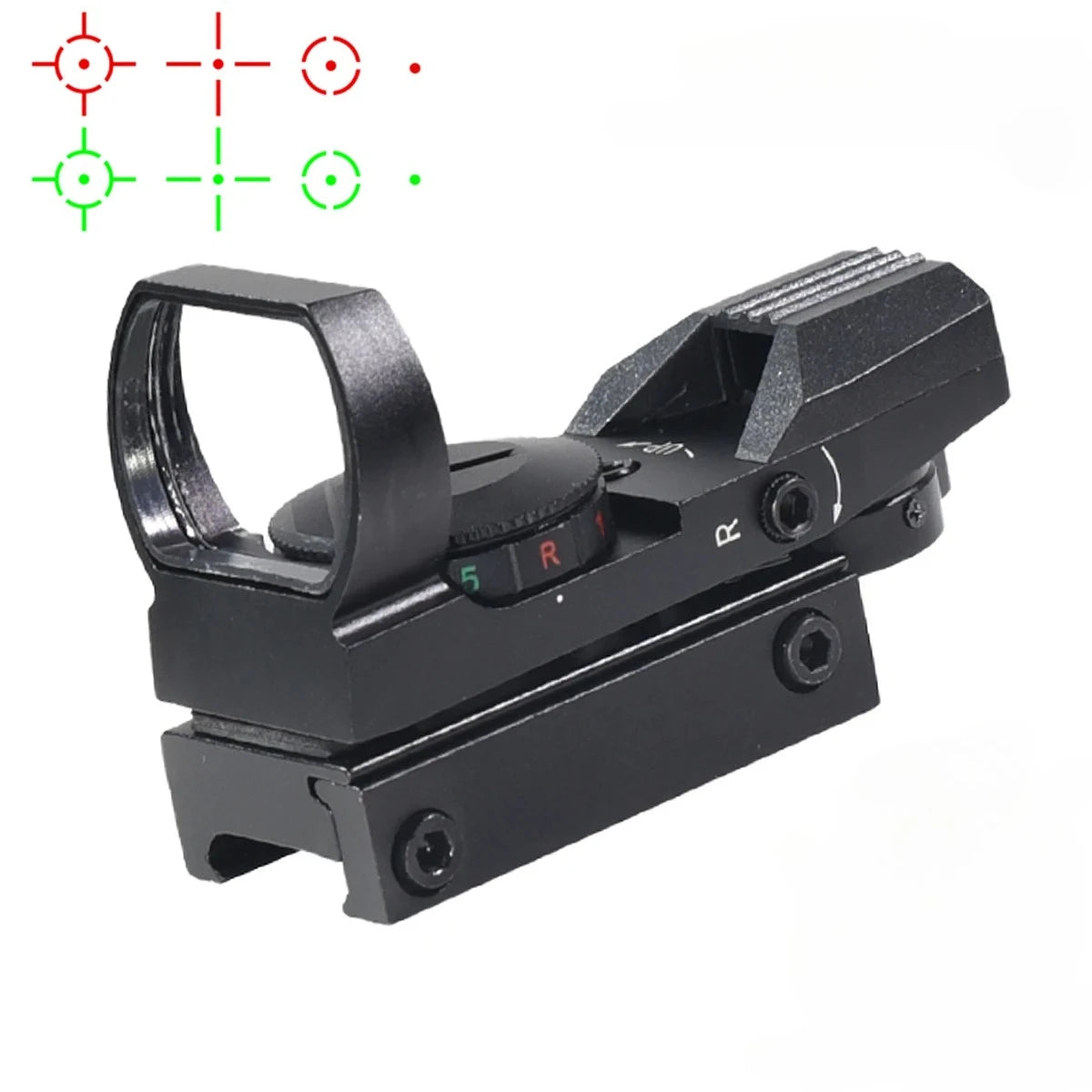 Tactical HD101 Red Dot Sight Series with Laser Combination Riflescope Optical Airsoft Adjustable Reflex 4 Reticle Scope Hunting