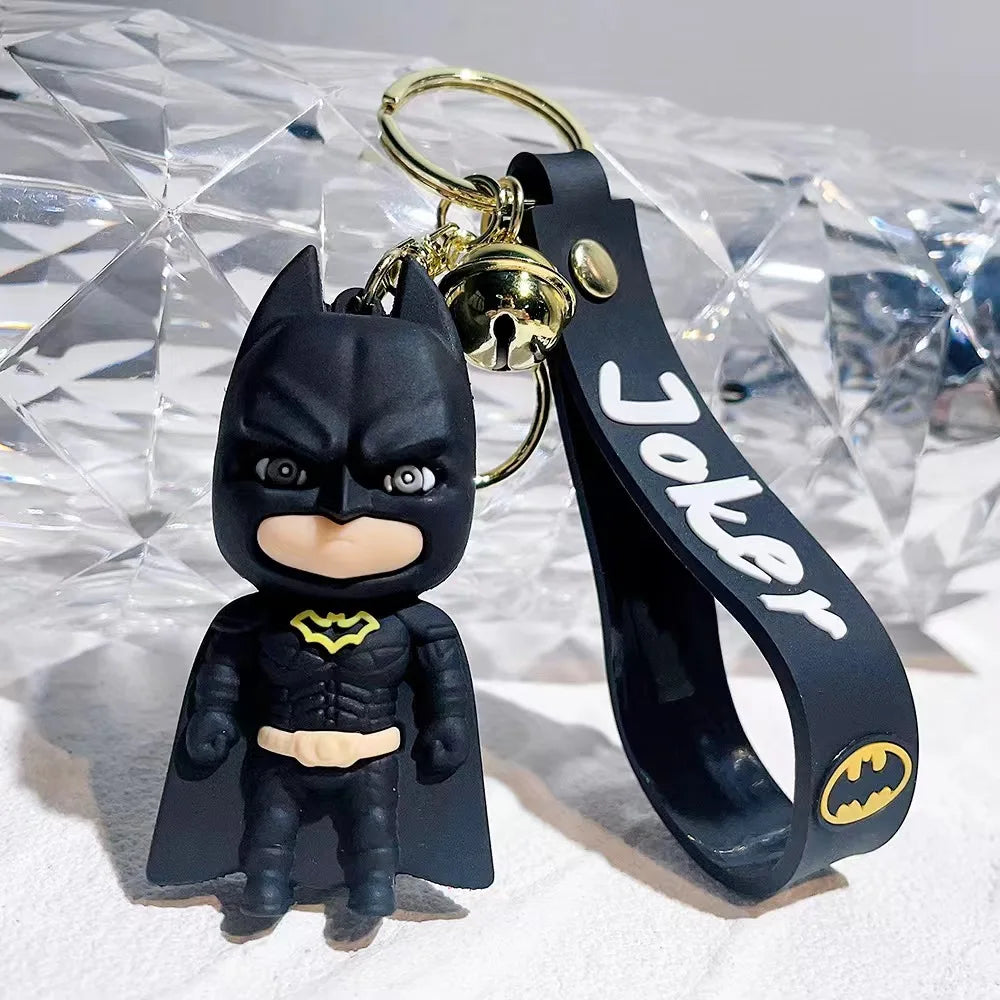 Cute Cartoon Key Ring Anime Marvel Batman Joker Image Doll Keychain Pendant Ornaments Jewelry Gifts for Friends