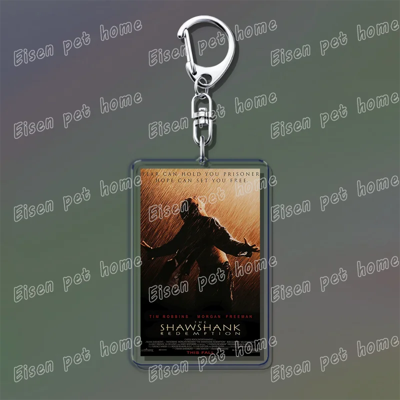 Popular Classic Movies Keychains for Accessories Bag Jaws Fight Club Avatar Films Pendant Key Chains Keyrings Jewelry Fans Gifts