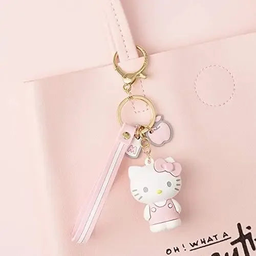 Cute Keychain Kawaii Anime Keychain, Hello Kitty, My Melody,Kuromi,Keroppi, Badtz-Maru, Cinnamoroll, Pompompurin