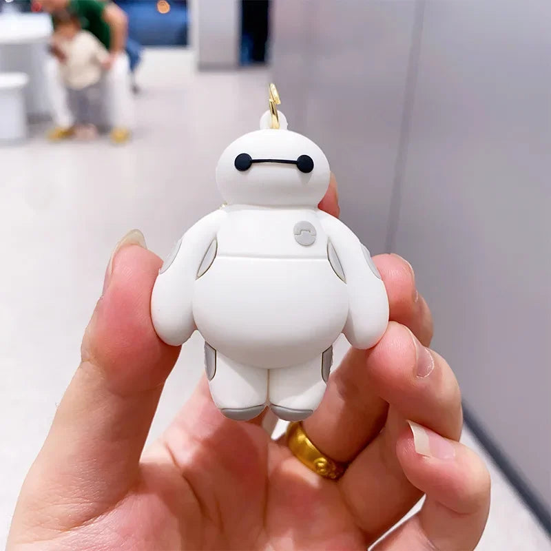 Big Hero 6 Keychain Anime Cartoon Baymax Keychain Bag Charms Cute Keychain Creative Doll Small Jewelry Kids Toy Gift For Friends