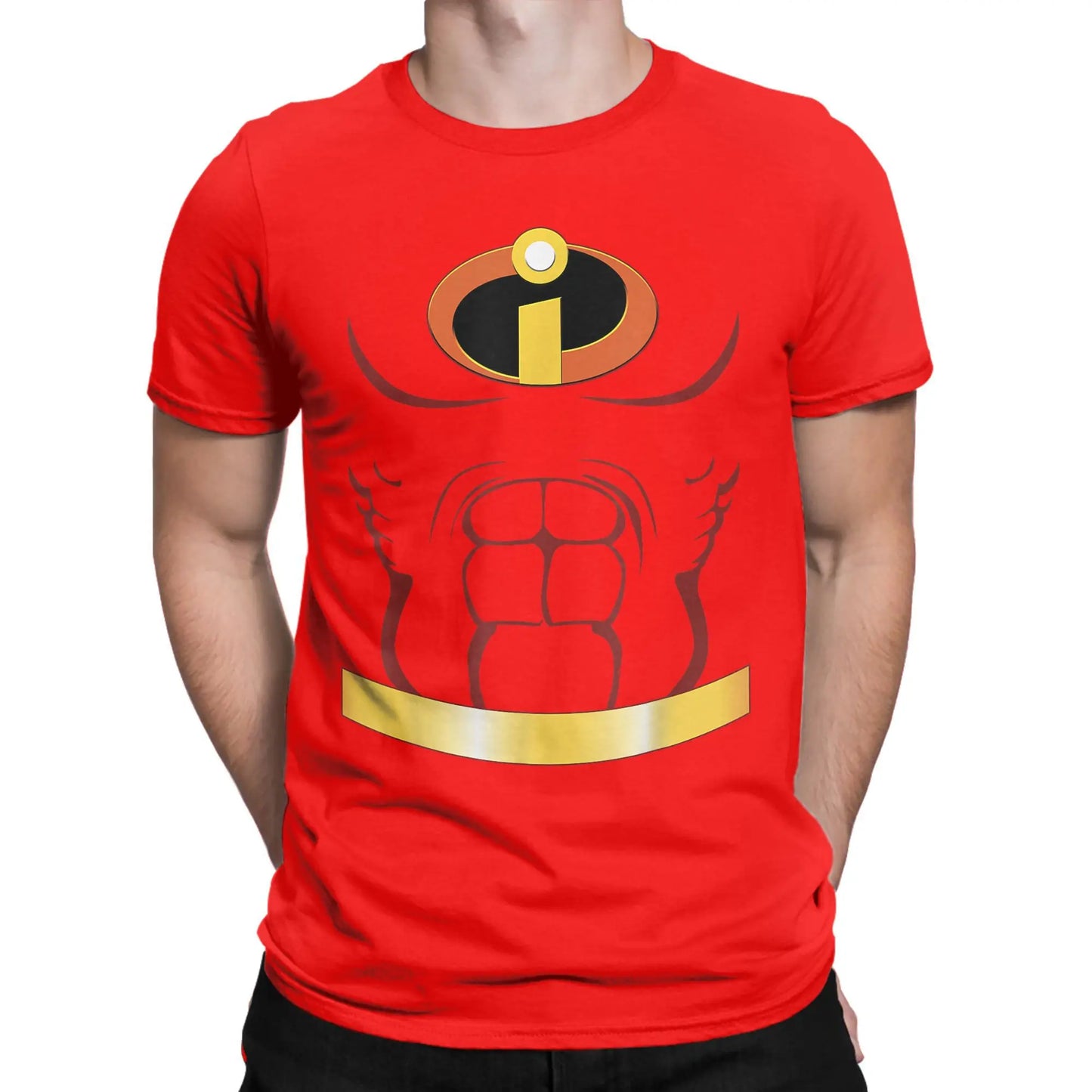 The Incredibles Halloween Superhero Costume T-Shirt Men  Crazy Cotton Tees Crew Neck Short Sleeve T Shirt Graphic merchandise