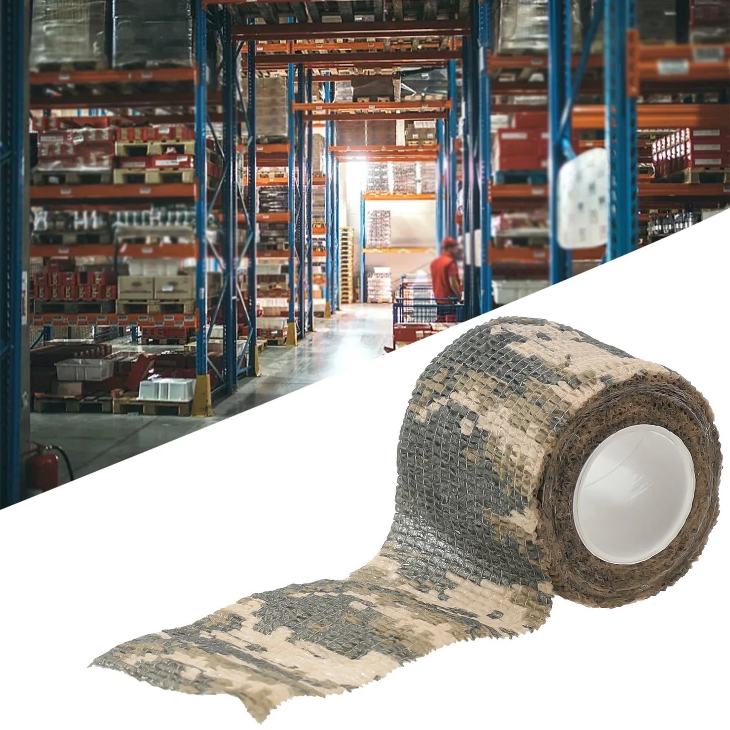 Hand Tool Camo Form Reusable Self Cling Camo Hunting Rifle Provide Insulation Fabric Tape Wrap Polyester Camouflage Equipment