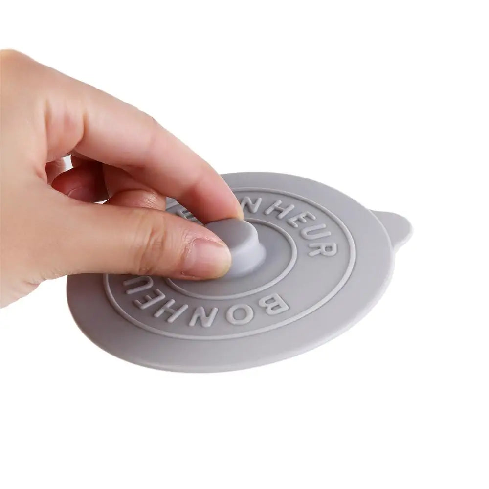 Mugs Lid With Convex Handle Silicone Glass Cup Cover Dustproof Heat-Resistant Cup Lid Universal Round Mug Sealed Cap Pantry