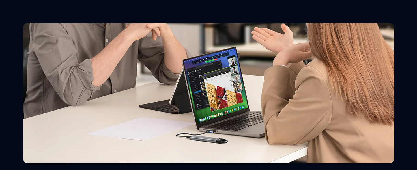 ORICO 1TB External SSD Up to 1050MB/s 550MB/s, Hanging Hole Design Portable Solid State Drive, USB C&A 2 in 1 Cable