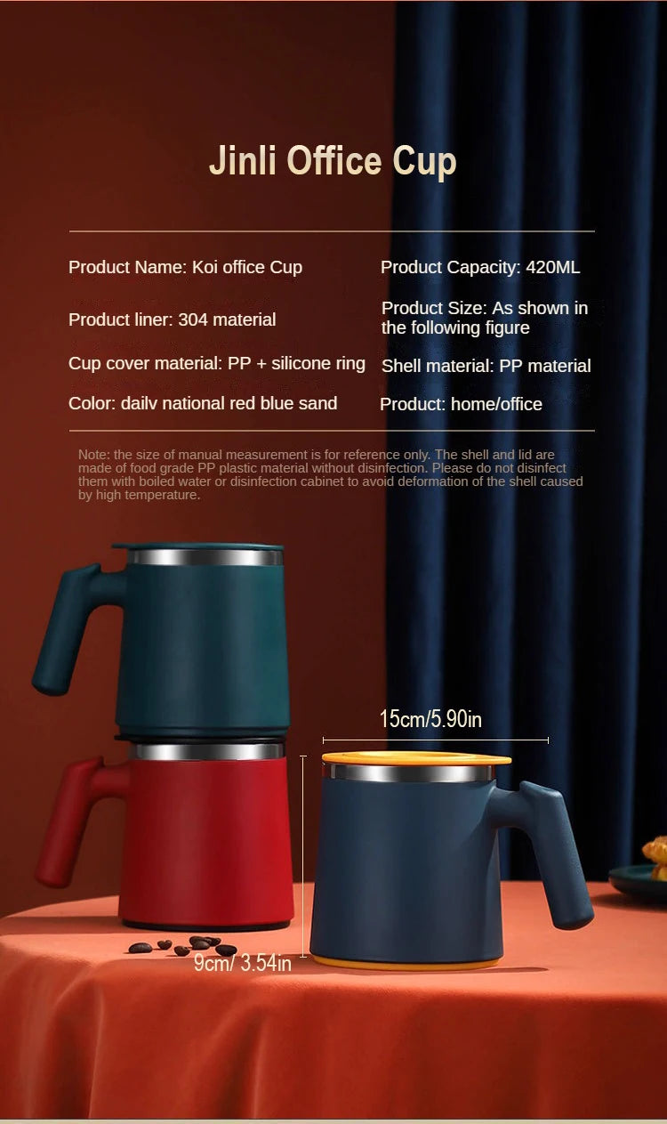 304 Stainless Steel Mug HighValue Coffee Mug Portable Office Heat Insulated Student Water Cup Stainless Steel Cup Insulation