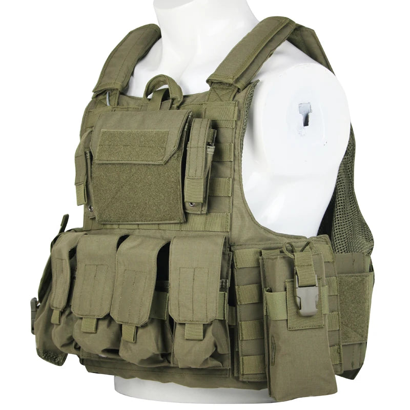 Tactical Vest Outdoor Body Armor Combat  Hunting Plate Carrier Molle Vest  Airsoft Training Protective Vests