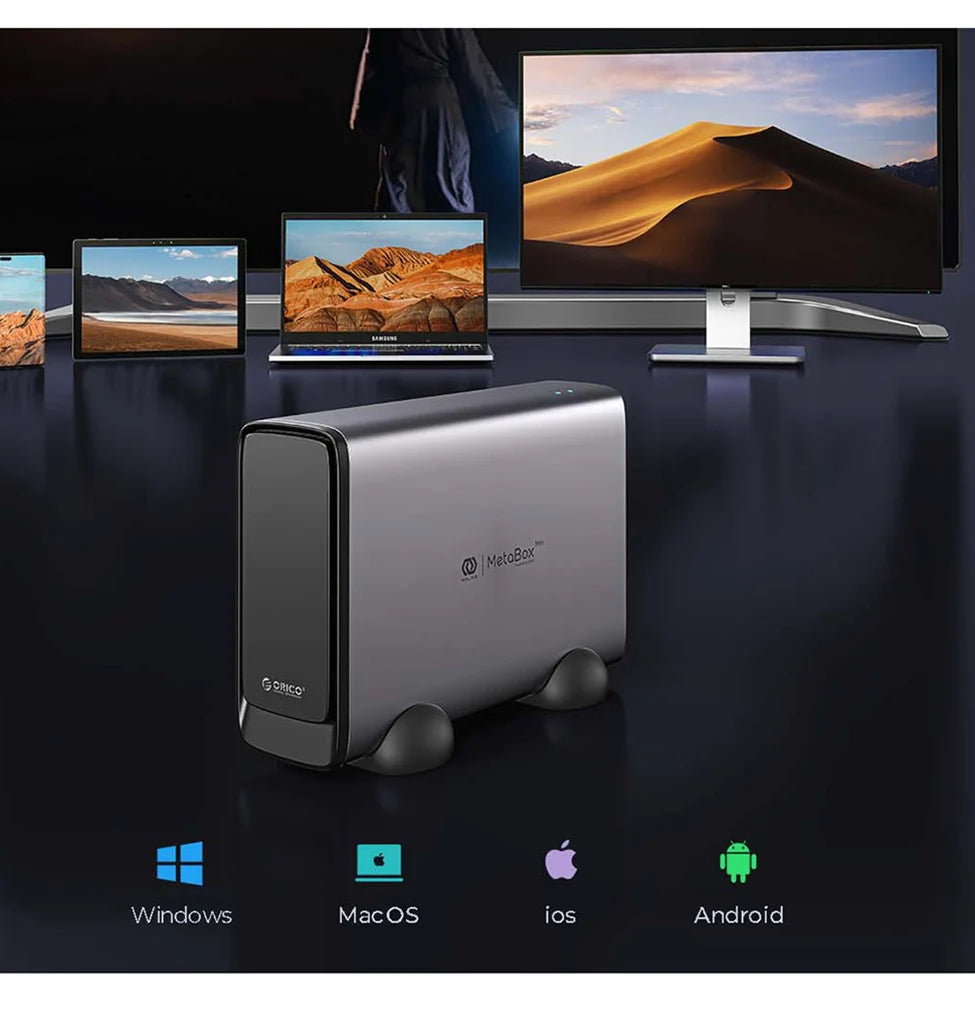 【NO Stock!】Personal Cloud NAS Storage SDVN 3.5"Data Securit Network Attached Storage with Automatic Fan Remote Access MetaBox