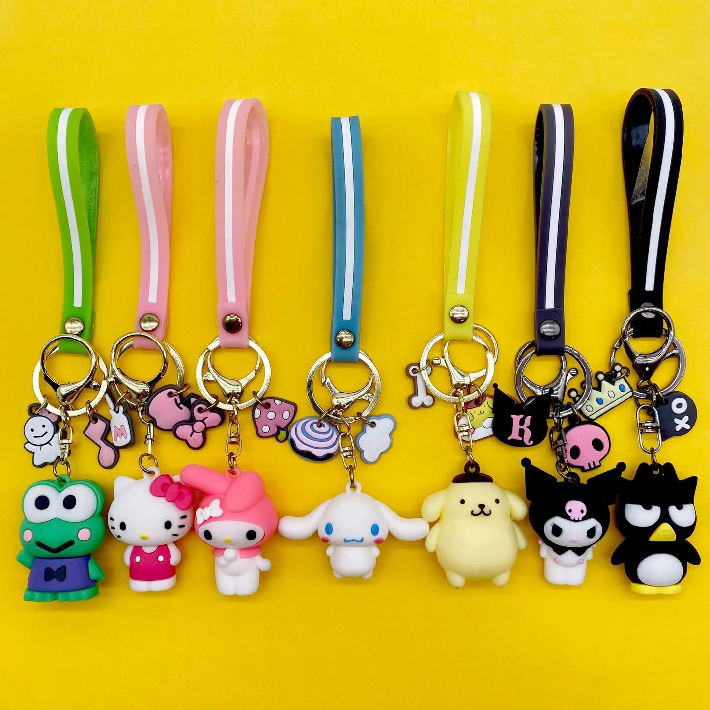 Cute Keychain Cute cartoon Keychain, Badtz-Maru, Cainamoroll, Hello Kitty, My Melody, Chrome, Kerop.